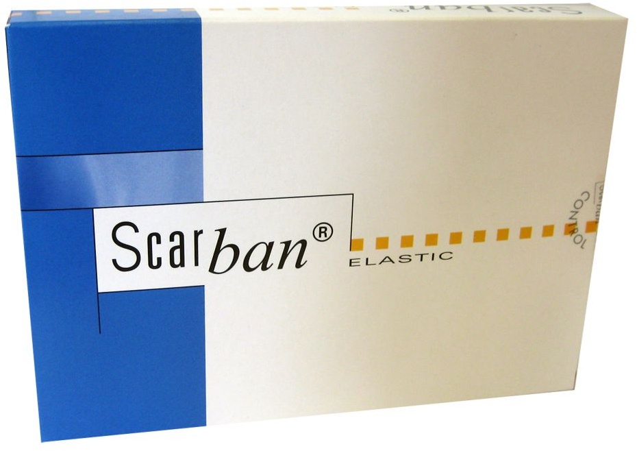 Scarban Elastic Silicone Sheet 10cm x 15cm + lav. 50ml 1 pc(s) bandage(s)