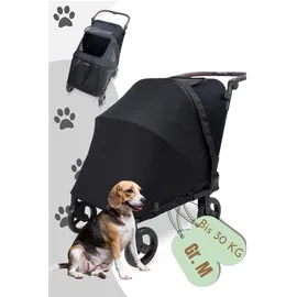 wonderfold PFM Pet Medium Premium Hundebuggy Schwarz
