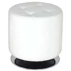 HAKU Möbel Hocker 30380 weiß Kunstleder
