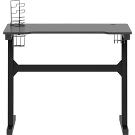 vidaXL Gaming-Schreibtisch mit LED Z-Gestell Schwarz 90x60x75 cm