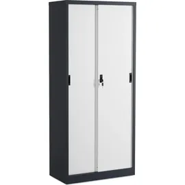VCM Malivo Aktenschrank 80 x 180 x 40 cm schwarz