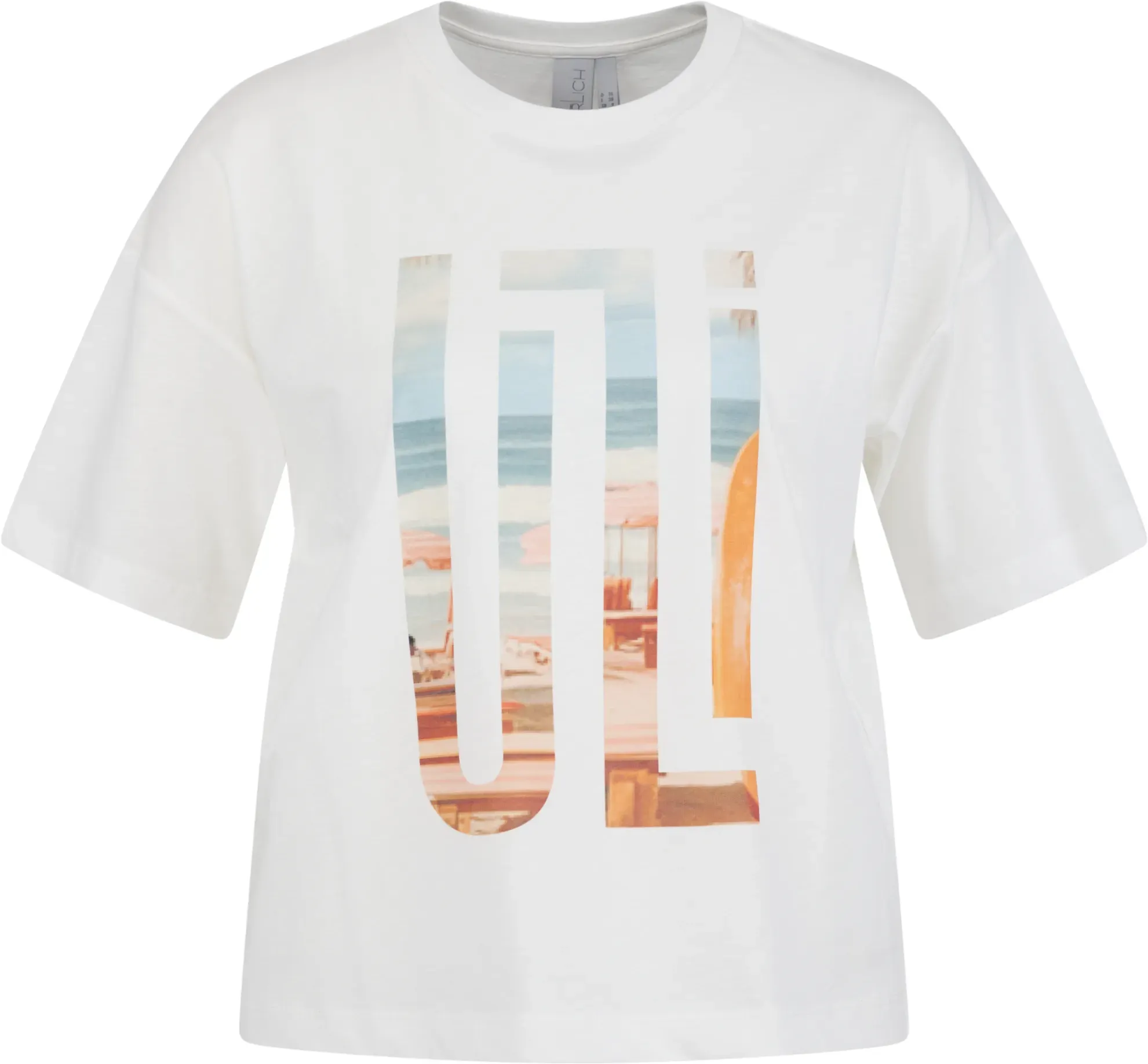 T-Shirt SPORTALM KITZBÜHEL, Damen, Gr. 38, egret (03), Single Jersey, Obermaterial: 100% Baumwolle, unifarben, relaxed fit taillenbedeckt, Rundhals, eingesetzt abgesteppte Kante, Shirts T-Shirt, Relaxed fit mit Rundhalsausschnitt