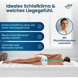 AM Qualitätsmatratzen ClimaFlex Summer Matratzenauflage 180 x 190 cm weiß