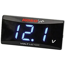 KOSO Batteriespannungsanzeige für alle 12 V Gleichstrom-Batterien, schwarz