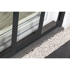 hecht International Fliegengitter mit Aluminiumrahmen 240 x 240 cm Anthrazit