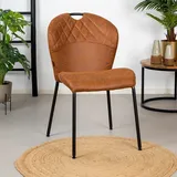 Bronx71 Esszimmerstuhl Fay cognac Eco-Leder stapelbar