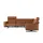 Stressless Eckcouch Leder 2-Sitzer Braun