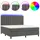 vidaXL Boxspringbett 180 x 200 cm Dunkelgrau