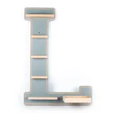 BOARTI Kinderregal Buchstabe L Holz grau