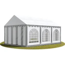 TOOLPORT Partyzelt 4 x 6 m Grau/Weiß