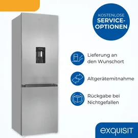 Exquisit KGC5320-95-E-WS-040C Kühl-Gefrierkombination (313 l, 1939 mm hoch, Silber)