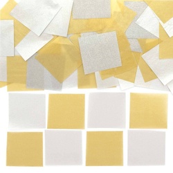 Kleine Quadrate aus Seidenpapier in Gold und Silber (pro Set 3000) Bastelbedarf Pappe & Papier