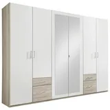 270 x 210 x 58 cm Eiche Nachbildung/weiß