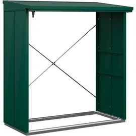Hörmann Kaminholzregal Elegant Typ 2 Metall 181 x 103 x 198 cm moosgrün