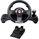 KONIX Pro Steering Wheel - PS4/XboxOne/Xbox S/X/PC/Switch (Switch, Xbox, PS4, Gaming Controller, Schwarz