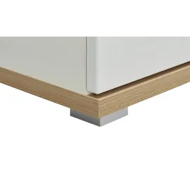 Sconto Schuhbank Sinsao 120 x 50 x 38 cm weiß matt / weiß