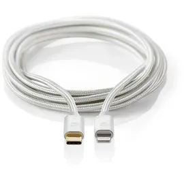 Nedis USB-C auf Apple Lightning 1 m Silber