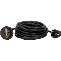 Unitech elektro Verlängerung H05VV-F 3x1,5 5 m schwarz mit