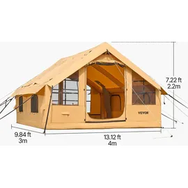 Vevor Aufblasbares Zelt 4x3x2,2 m Gelb