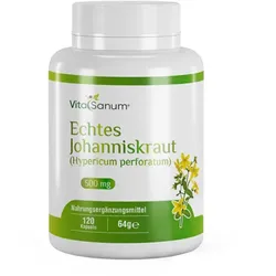 VitaSanum® - Echtes Johanniskraut (Hypericum perforatum) 500 mg 120 Kapseln 120 St