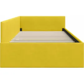 vidaXL Eckbettgestell 100 x 200 cm Gelb