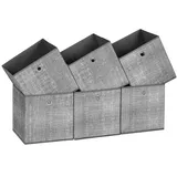 Songmics Aufbewahrungsboxen grau 30,0 x 30,0 x 30,0 cm