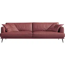 Egoitaliano "Sophia, Designsofa mit extrakomfortablem Sitzkomfort, Breite 214cm", Daunenfederung, inkl. 2 Kissen rot