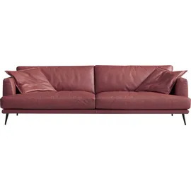 Egoitaliano "Sophia, Designsofa mit extrakomfortablem Sitzkomfort, Breite 214cm", Daunenfederung, inkl. 2 Kissen rot