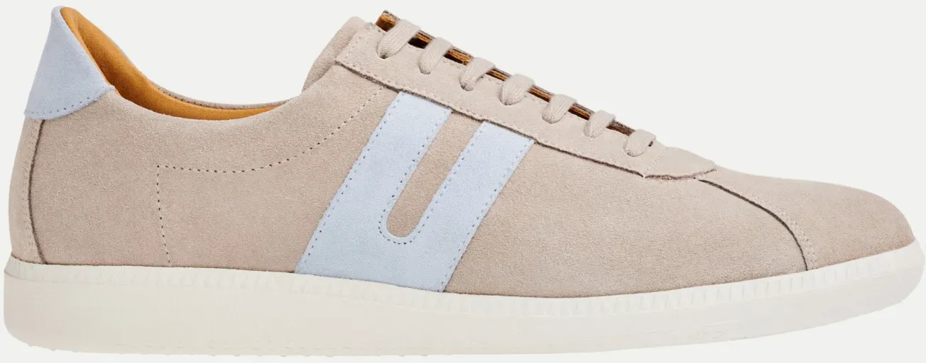Ledersneaker Trainer Beige 41