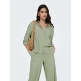 Jdy Hemdbluse JDYCAYA LINEN LOOSE L/S SHIRT WVN DIA Grau M