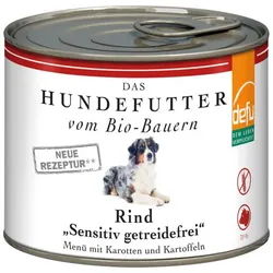 defu Nassfutter Hund Rind Sensitiv getreidefrei bio 200g