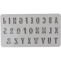 Rayher Mini ABC Silikon Gießform 14,5 x 26 x 1 cm 27 Formen grau