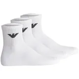 Emporio Armani Sporty Sponge Sneakersocken 3er Pack Braun/Weiß 39-46