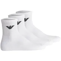 Emporio Armani Sporty Sponge Sneakersocken 3er Pack Braun/Weiß 39-46