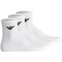 Emporio Armani Sporty Sponge Sneakersocken 3er Pack Braun/Weiß 39-46