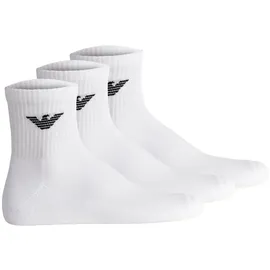 Emporio Armani Sporty Sponge Sneakersocken 3er Pack Braun/Weiß 39-46