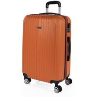 ITACA - Koffer Mittelgroß, Hartschalenkoffer L, Koffer & Trolleys, Hartschalenkoffer, Hartschalenkoffer Groß für Vielreisende T71560, Mandarine