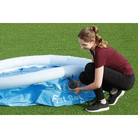 BESTWAY Fast Set Aufstellpool ⌀ 244 x 61 cm Blau inkl. Filterpumpe