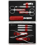 Zwilling Classic Maniküre Set 10tlg. mit Nagelknipser, Leder, rot