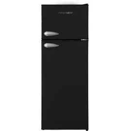 Respekta KS144VS Retro-Kühl-Gefrierkombination (213 l, 1450 mm hoch, Schwarz)