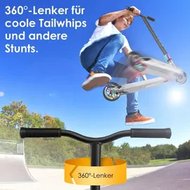 Kesser KESSER® Stunt Scooter X-Limit-Pro 360° Lenkung Funscooter Stuntscooter mit Ständer ABEC 9 Kugellagern, 110 mm PU Räder , Kickscooter Tretroller Cityroller Trick Roller für Kinder Erwachsene