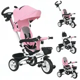 Homcom 6 in 1 Dreirad mit Schubstange mit Sicherheitsgurt