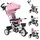 Homcom 6 in 1 Dreirad mit Schubstange mit Sicherheitsgurt