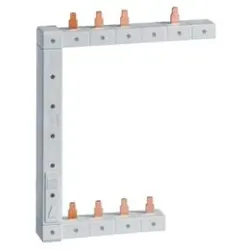 Hager KCF963L Phasenschiene senkrecht 63A links L1N-L2N-L3N zu L1L2L3N 125mm 2-reihig.Senkrechte Phasenschienen zum Verteilen der Haupteinspeisung