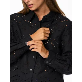 Pieces Spitzenbluse PCVILDE Schwarz XS