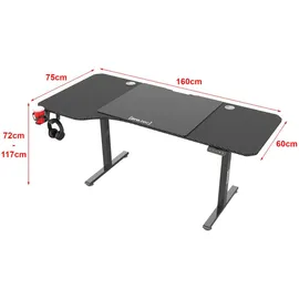 Pro-Tec pro.tec Schreibtisch, Virolahti (160 x 75 x 117 cm, Arbeitszimmer, Schreibtische, Computertische