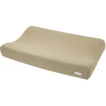 Meyco Baby Wickelauflagenbezug - Spannbetttuch Wickelunterlage - 100% Baumwolle - Oeko Tex zertifiziert - kuschelig weich & hautfreundlich - waschbar & trocknergeeignet - Uni - 50x70cm -Sand