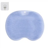 XMASIR Fußbürste Wäscher Massagegerät Dusche mit Saugnapf Silikon, Fußwäscher Fuss Wäscher Bath Massage Pad Fußwaschmatte Foot Massager für Pediküre, Fußpflege Entspannung (blau)