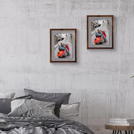 luxuskollektion Doppelglas Bilderrahmen 13x18 cm - 2er Pack, für