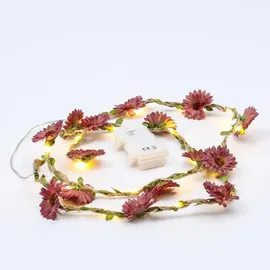 MARELIDA LED Lichterkette Blumen 1,45 m rot/lila